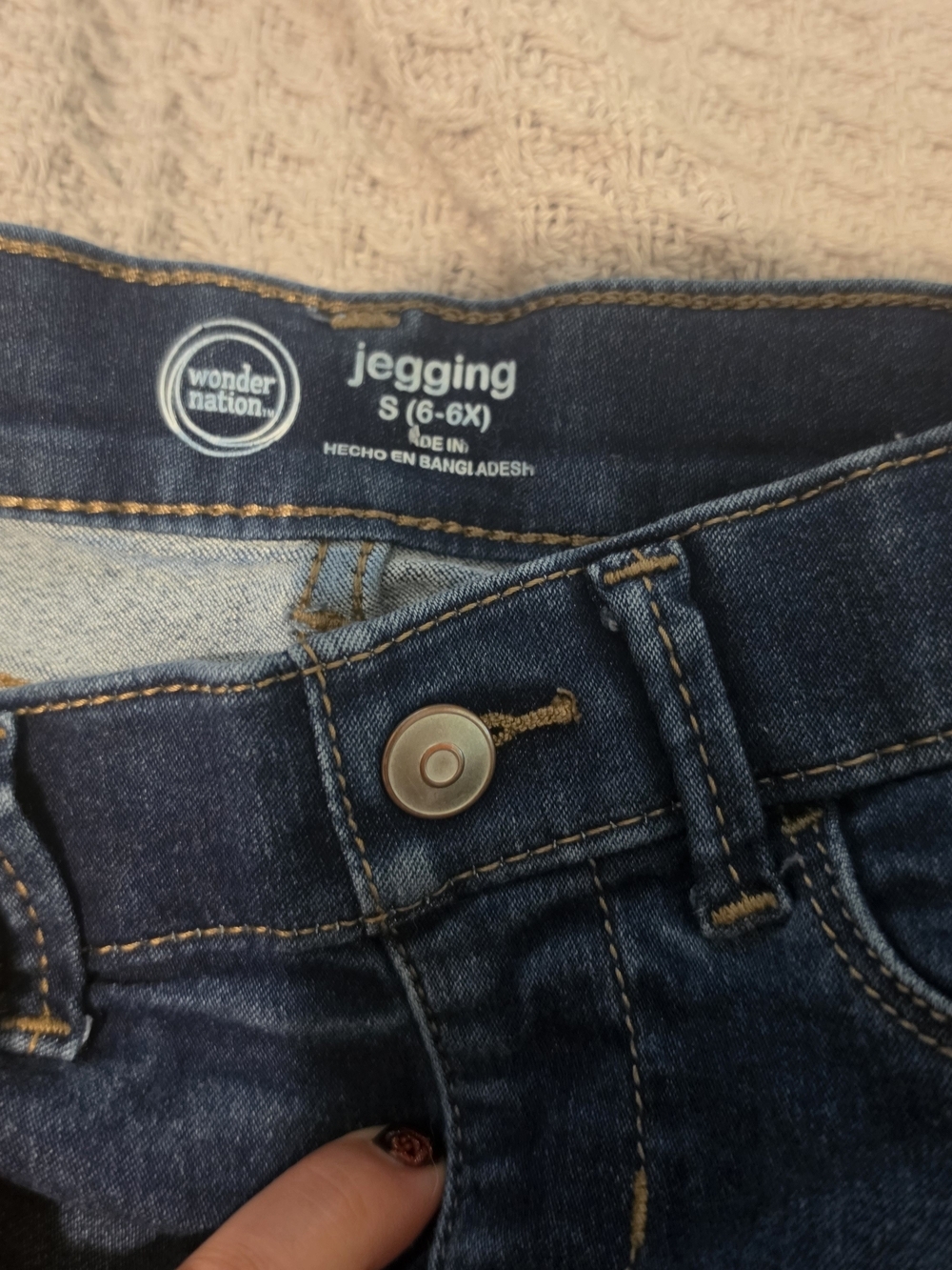 wonder nation Dark Blue Embroidered Girls Jeans - Picture 4 of 5